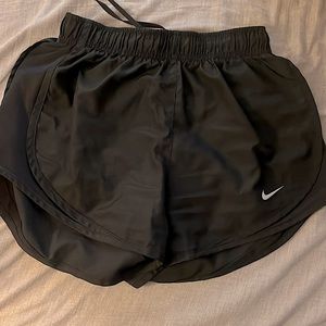 Black Nike running shorts, no inside lining, no holes, practically brand new